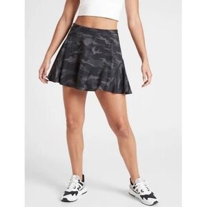 Athleta 14.5 " Match Point Skort Gray and Black Supersonic Camo Size Medium